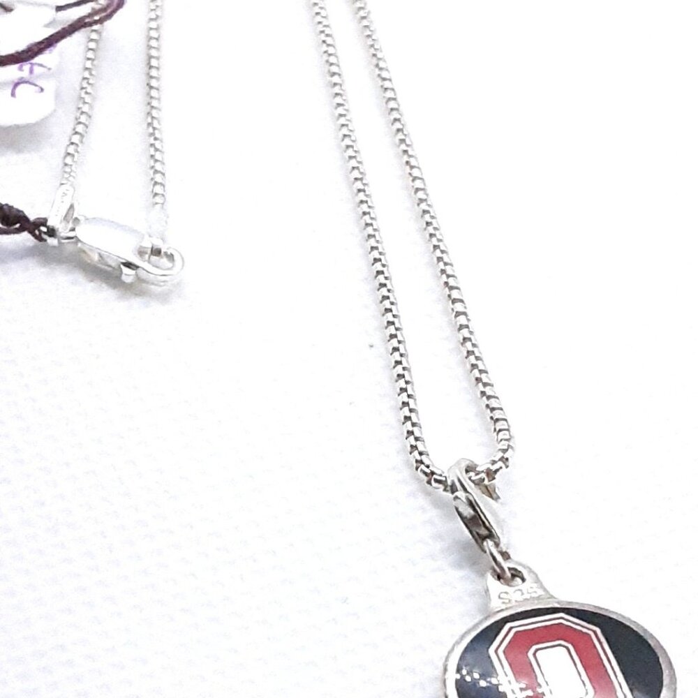 NEW Sterling Silver Ohio State necklace - Picture 4 of 9